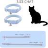 Breakaway Cat Collar with Bell, Safety Buckle Kitten Collar, Elastic Strech Quick Release, Adjustable Lightweight Collars for Girl Boy Cats, Pet
