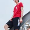 Li Ning Sports Fashion Series Exam Success Print Round Neck Short Sleeve T-Shirt Men Tops Red AHSQ639-3