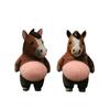 Cartoon Horse Stickers Horse Belly Sticker Squeezeable 3D Stickers Anti-Collision Pads Multifunctional Silicone Self-Adhesive