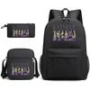 Zaino Katseye con Stampa K-Pop Borsa a Spalla Astuccio Set da 3 Pezzi Set Multifunzionale per Scuola e Viaggio