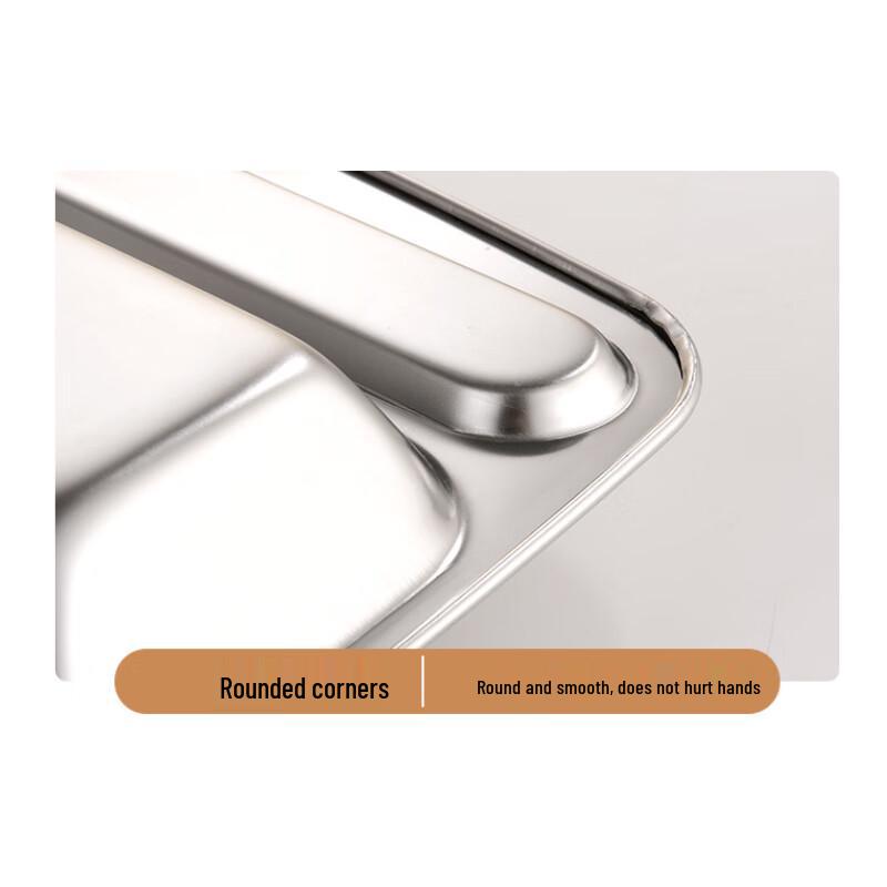 Su Shi 304 Stainless Steel Divided Dinner Plate