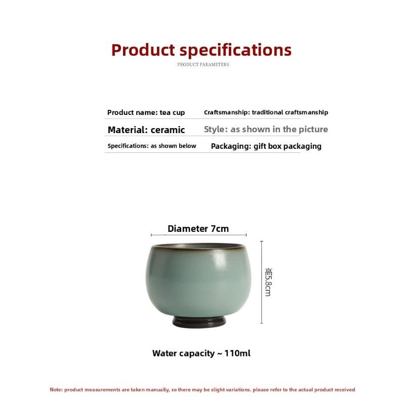 Premium Chinese Kung Fu Tea Set Zen Meditation Master Cup Gift for Couples Him Her Porcelain Tea Cup Bowl for Oolong TeaCeremony