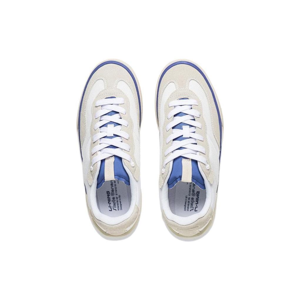 Li Ning Skategeneral Non-Slip Wear-Resistant Breathable Low-Top Skate Shoes Men Sneakers Cloud-White AEPSA49-5