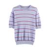 European and American French Women's Fashion Versatile Temperament Striped Microtop T-Shirt 3920198
