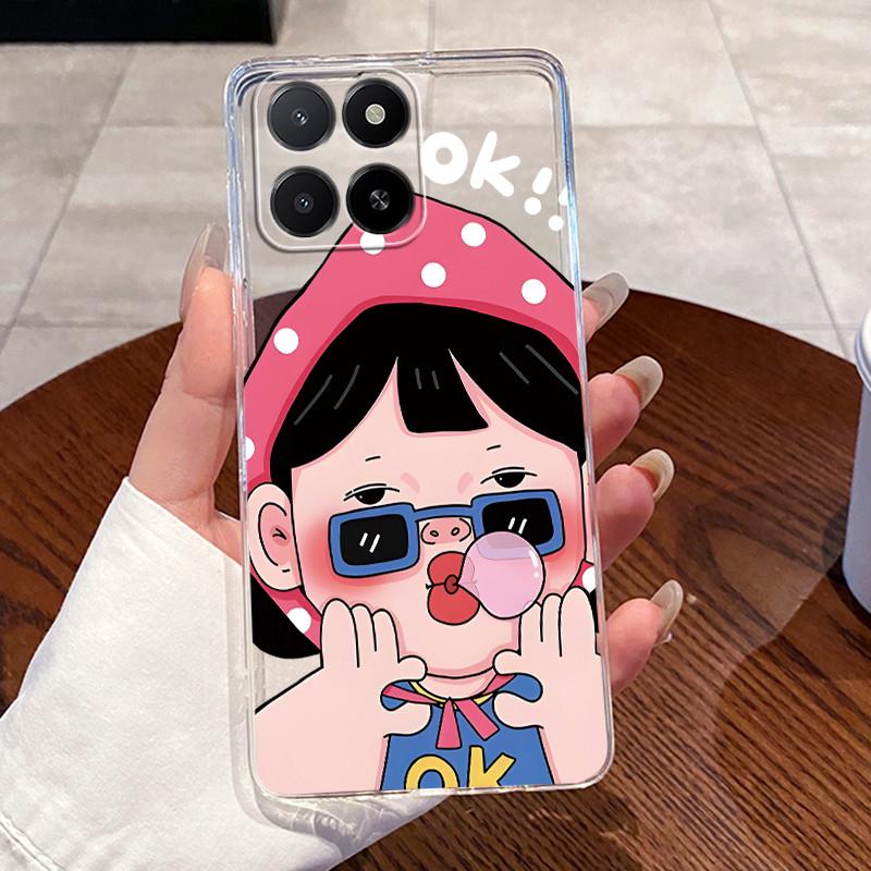 

Jelly Casing For Honor X5B Plus HonorX5B X6B 4G Coque Clear Silicone Soft TPU Back Cover Cute Cat Rabbit Heart Protective Case Honor X5b Plus