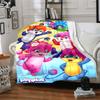 Popples Cartoon Print Flannel Blanket High Quality Warm Comfortable Cover for All Seasons Perfect for Gifts Home Decor