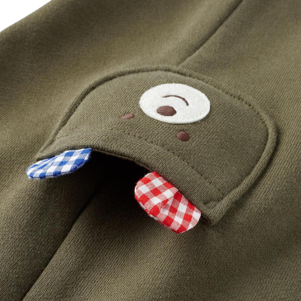 MIKIHOUSE HOT BISCUITS Pants, Boys and Girls, Khaki, Size 80cm, 73-3210-497