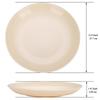 Evanda 8-Piece Plate Set, 24cm, Cheese White, Unbreakable Dishware, Made from Food-Grade Polypropylene, Heat and Cold Resistant, Microwave and