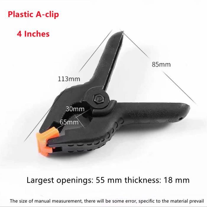 Spring Clamp - A266124308 - Plastic Hose Clamp - Type A - Woodworking Tools - Black