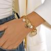 Retro Star Pearl Crystal Multi-Layer Bracelet with Heart & Round Ball Charms