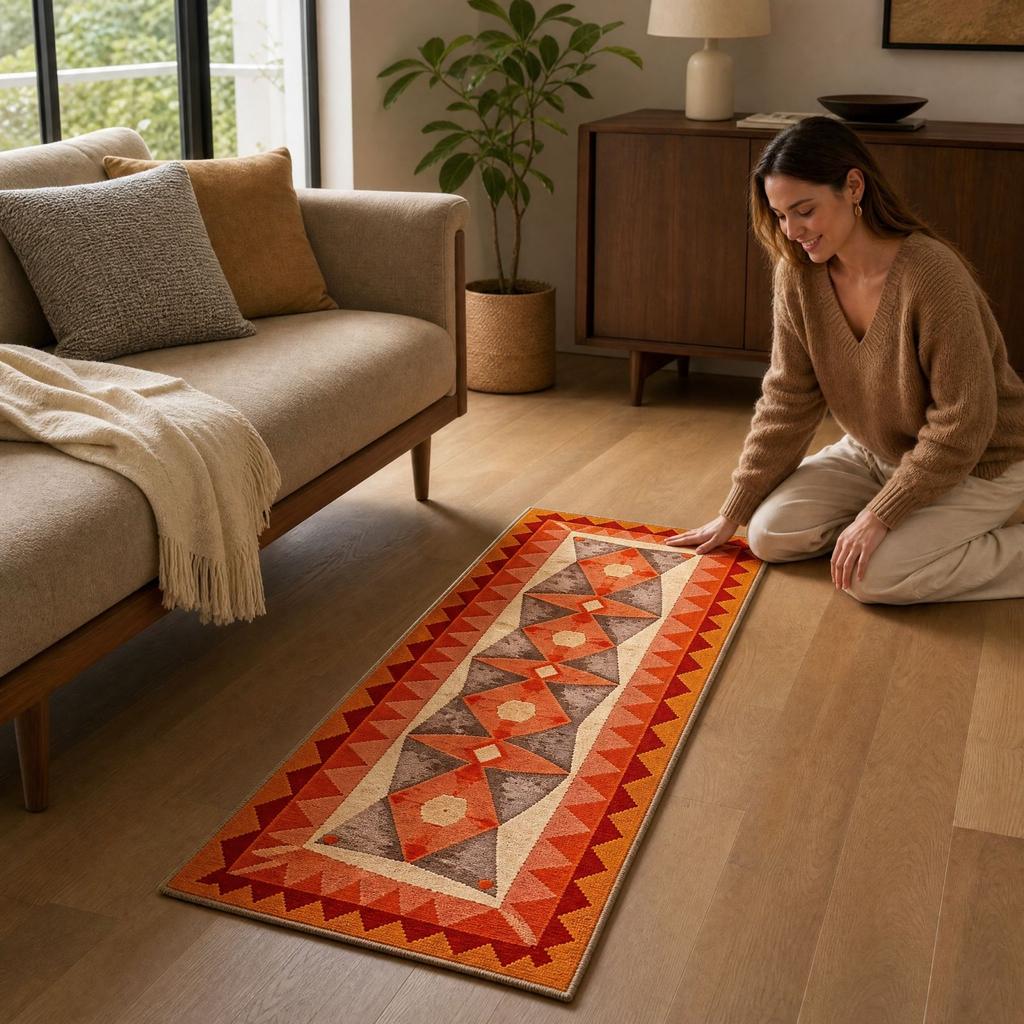 Decorative Woven Area for Living Room Bedroom Entryway Indoor Home Floor Decor