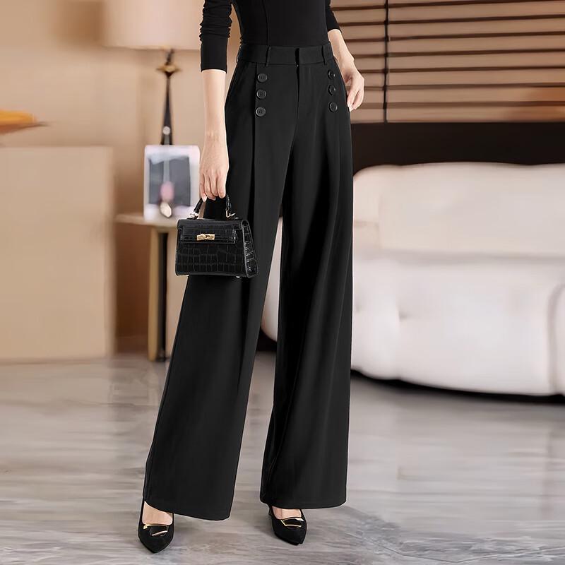 Women's High-Waist Wide-Leg Suit Pants