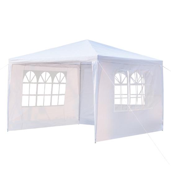 3 X 3m Three Sides Waterproof Tent with Spiral Tubes White