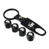 ZDFVU1 Car Wheel Tire Valve Stem Caps with Keychain for Volkswagen VW GTI SRacing Rline R Emblem TOURAN PASSAT GOLF JETTA TOUAREG T-ROC