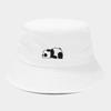 Cute red panda embroidered bucket hat women's fashion outdoor four seasons versatile summer ins sun hat