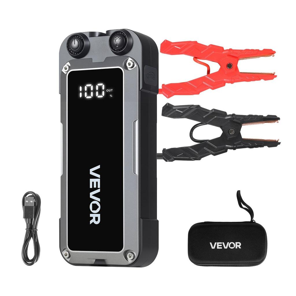 Jump Starter, 4000A Peak, Car Jumper Starter Battery Pack, 12V Portable Lithium Battery Booster, Jump Box Power Bank with 3 Modes Flashlight and