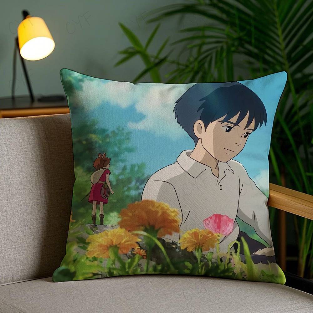 The B-Borrowers Arrietty Anime Pillow Case Custom Printed Brushed Fleece Pillow, Baby Skin-Touch, Eco-Friendly Dye-Sublimation C