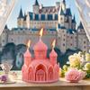 European Castle Candle Mold Silicone Soap Wax Making Mold Flexible Reusable Gypsum Concrete Mold for Home Decor Parties Weddings