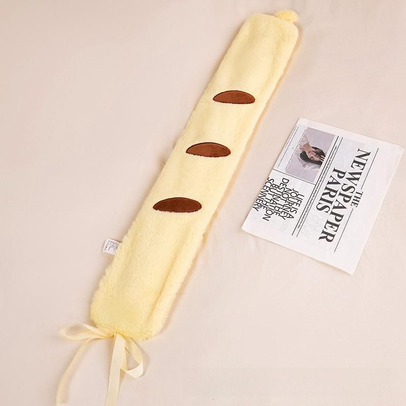Cartoon Cat Shape Long Hot Water Bag With Soft Short Plush For Warmth And Gift Giving