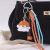 1 Piece Christmas Gifts Funny Crochet Santa Claus Doll Keychain Cute Handmade Plush Wool Knitted Santa Claus Ornament Decoration