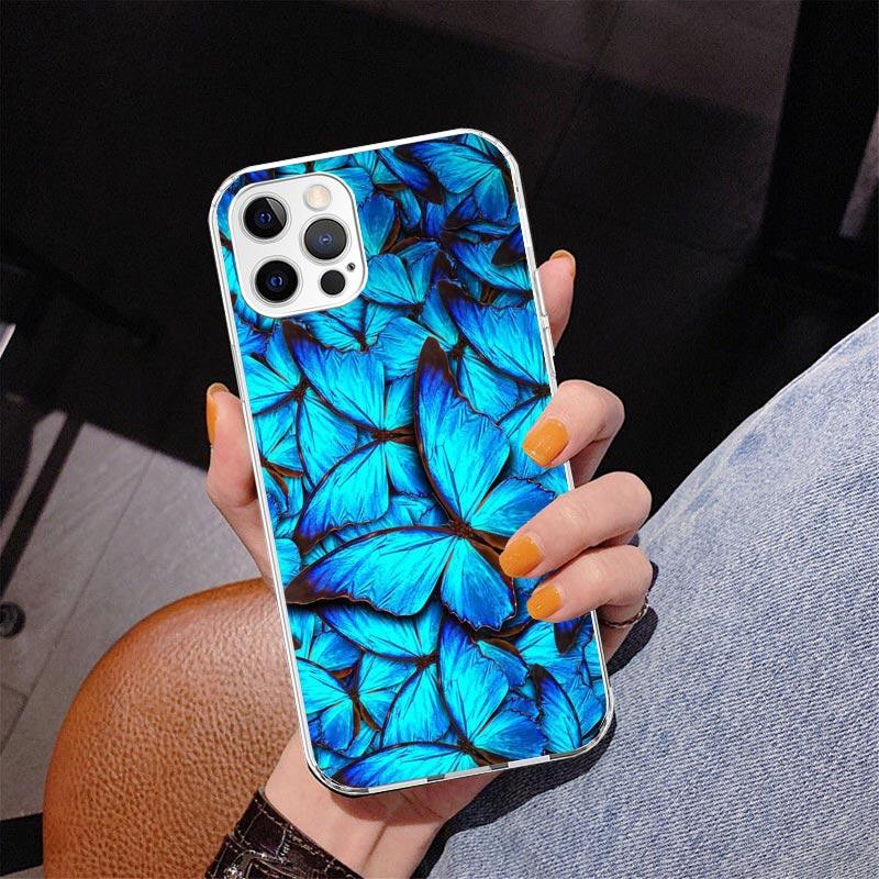 Blue Butterfly Beautiful Wing Phnoe Case for Iphone 17 Air 16 16E 11 12 13 Mini 14 Plus 15 Pro Max 7 8 + SE 2020 Phone Cover Coq