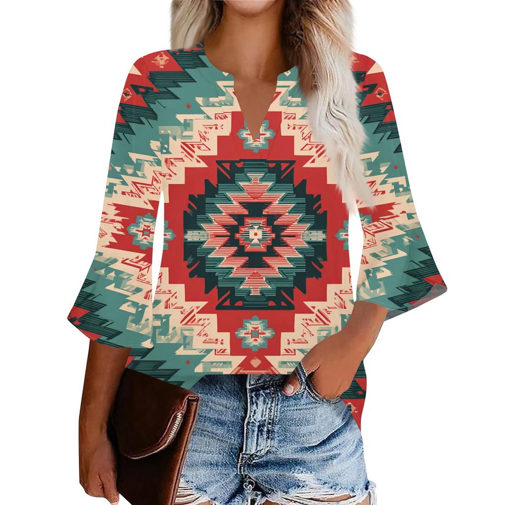 Top da donna casual alla moda con stampa floreale, maniche corte e girocollo