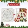 Christmas Embroidery Kit Winter Landscape Embroidery Starter Kit Santa Claus Embroidery Craft Set with Pattern Threads Needles for Beginners Adults