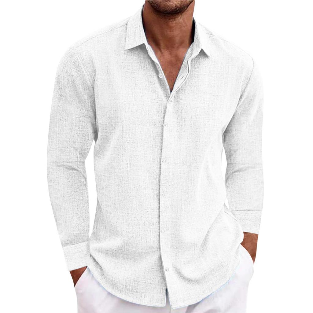 Camicia a maniche lunghe da uomo con colletto button-down Camicia Camicia a maniche lunghe da uomo