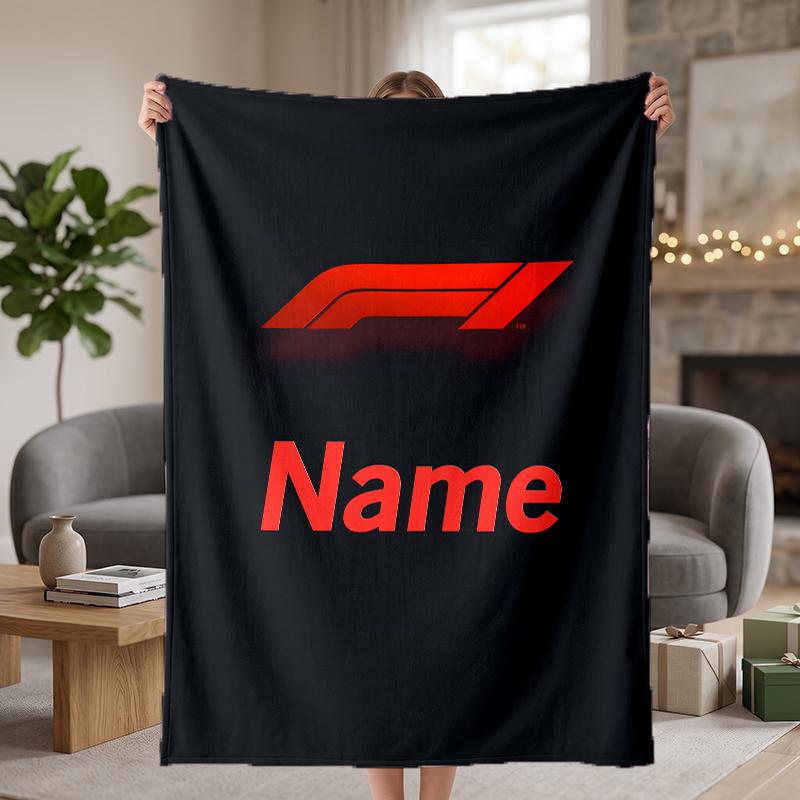 F1 Custom Flannel Blankets Soft Warm Cozy Throws for Home Decor Holiday Gifts