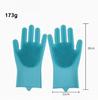 1set Pet Double-Sided Hair Removal Gloves, Suitable for Both Hands, Cat Cleaning, Grooming, Bathing, and Massage Gloves