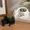 3D Printed Dragon Shaped Plant Pot Creative Animals Flower Pot Succulent Planter  for Yard Garden