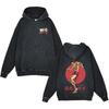 Baki Hanma Anime Streetwear Hoodie Heavyweight Cotton Washed Vintage Style Mens Long Sleeve Pullover