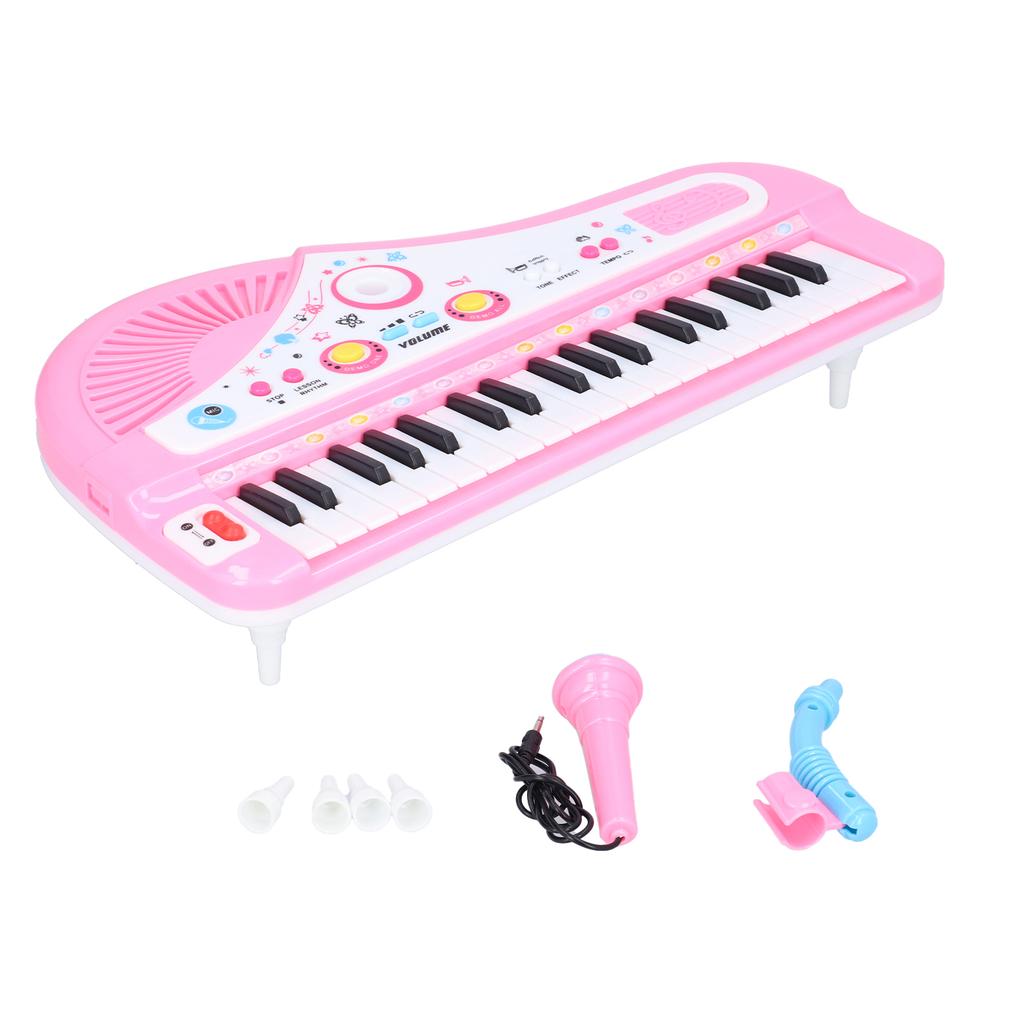 Children Music Instrument Toy with Microphone Battery Powered 37 Keys Electric Music Toy