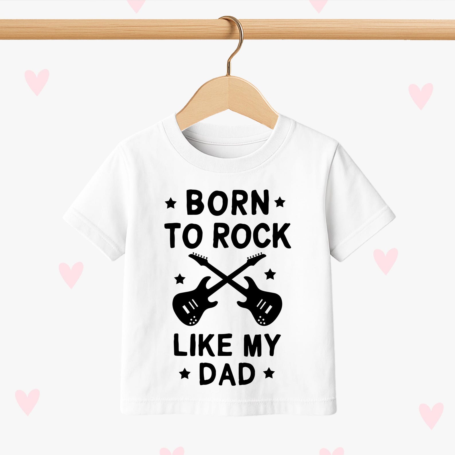 Born To Rock Kids T-shirt: Rock Star Family Punk Personalized Clothing 100