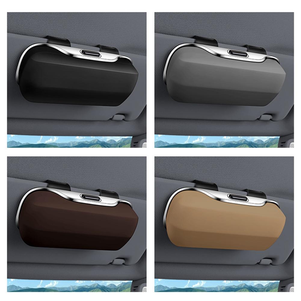 Car Glasses Box,Portable Car Sunglasses Holder In The Car Driving Glasses Holder,Eyeglass Case Sun Visor Car Lenses Holder