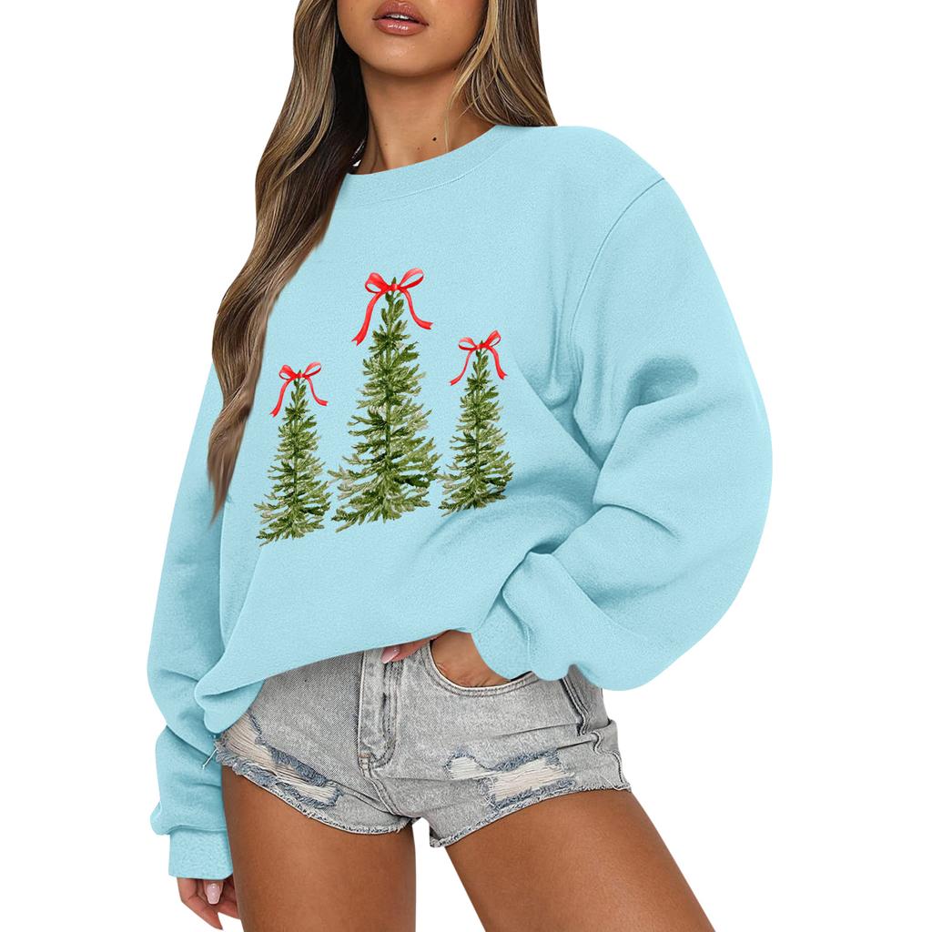 Women  Tops Women's Long Sleeve Sweatshirt Casual Crewneck Loose Fit Pollover Fleece Tops