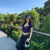 2025 Summer Slimming Short-Sleeve Navel-Baring T-Shirt for Trendy Girls