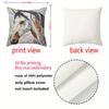 1 pillowcase 2D flat printing Horse Patterned Cushion 2D Flat Printed Polyester pillowcase sofa decorative cushion cover