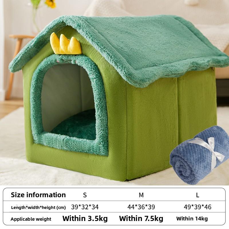 Kennel House Type Four-season Universal Small Dog Teddy Fight Removable Dog House Cat Nest Bed Spring and Autumn Pet Supplies