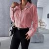 Ladies Spring Summer Long Sleeve Rhinestone All Match Shirt Top
