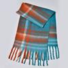 New Autumn and Winter Circle Yarn Thickened Plaid Scarf Men's and Women's Fashion Warm Fringed Long Couple Scarf