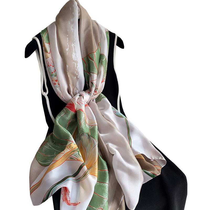 Hochwertige, luxuriöse Seidenschals, Stirnband, Schals, Halstuch für Damen, Ketten-Seidenschal, dekorativer Schal für Damen