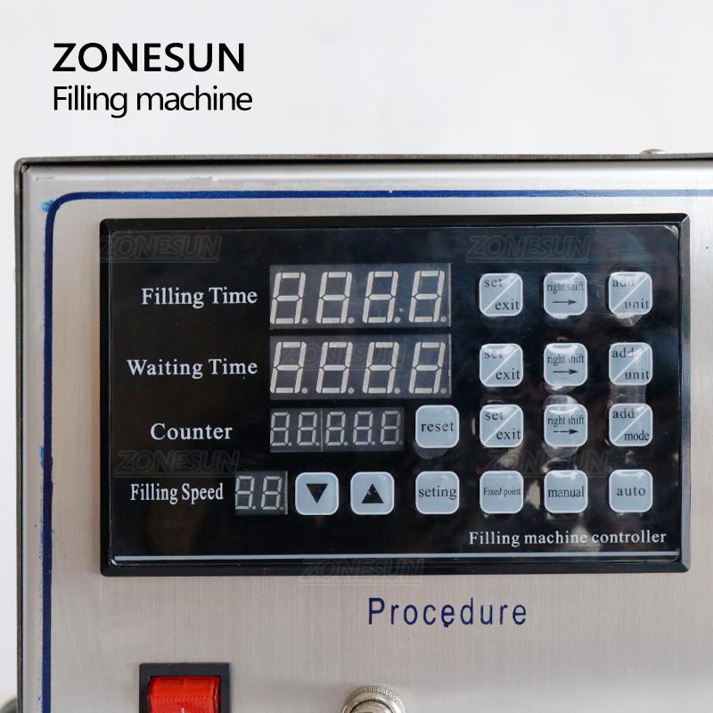 ZONESUN Liquid Filling Machine ZS-YG1 Single Head Magnetic Pump Water Beverage Juice Perfume Bottle Filler Supply 5-3000ml
