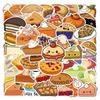 50 Cute Food Graffiti Stickers for Suitcase, Motorcycle, Trolley, Notebook - Waterproof and Decorative.