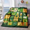 2026 New Arrivals 1pc St Patrick'S Day Patchwork Flannel Throw Blanket St Patrick'S Day Patchwork Theme Flannel Throw Blanket, Contemporary Style, Dig