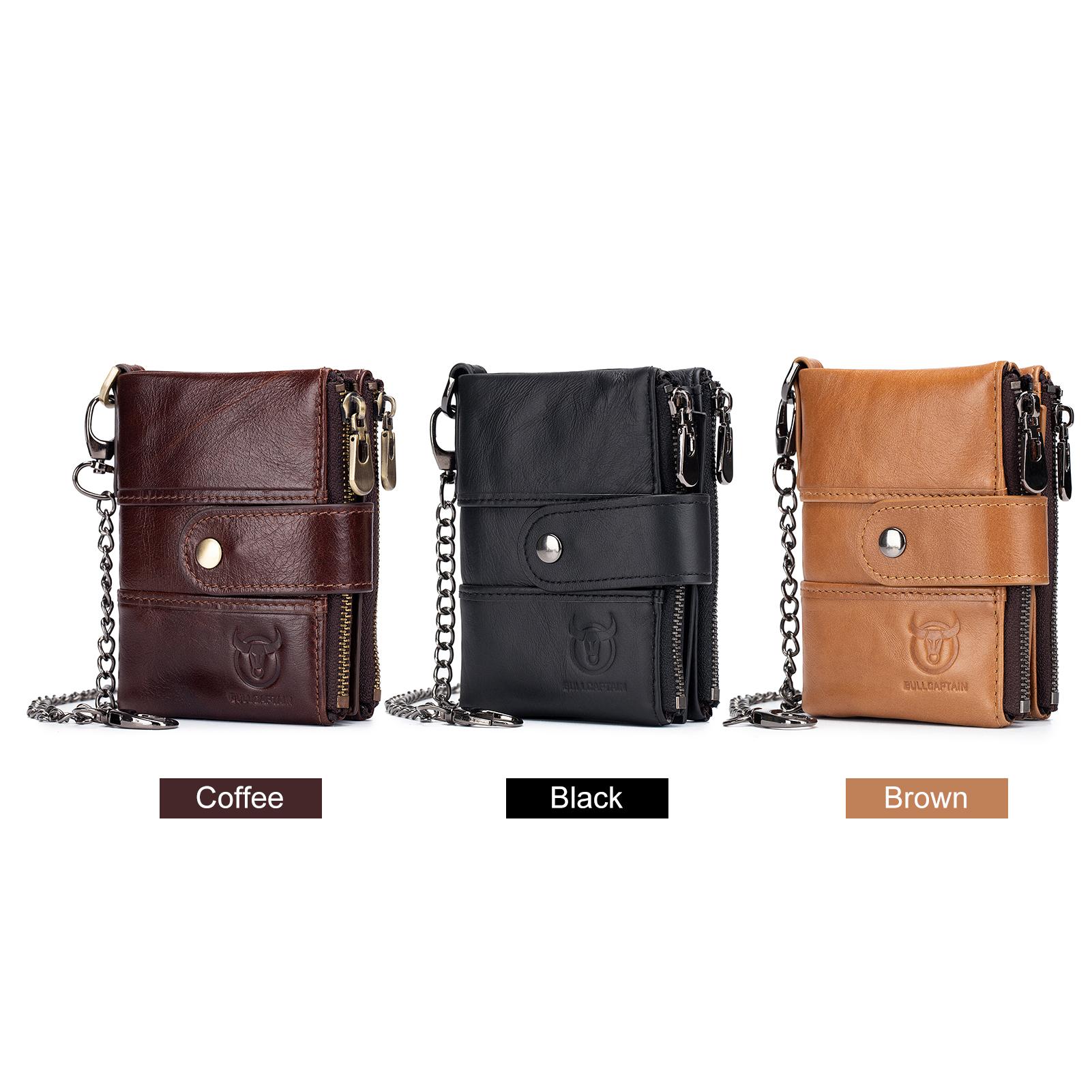 Мужской винтажный кошелек из коровьей кожи с держателем для карточек — фото 8