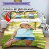 Personalizza Foto Personalizza la tua foto Set Biancheria da Letto Copripiumino Traspirante con Federe Decorazione per la Casa Regalo di Compleanno