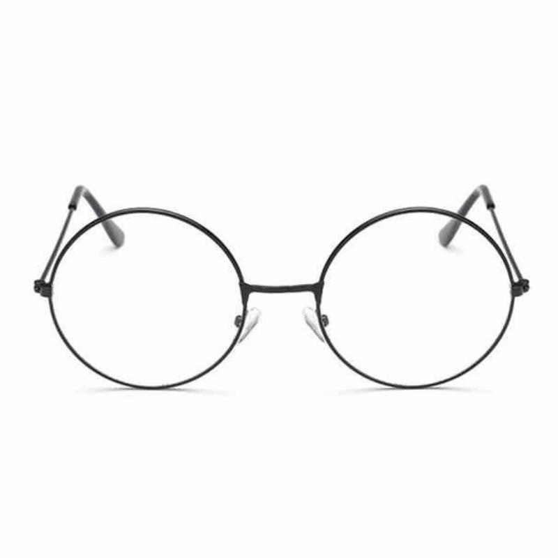Gafas Vintage Retro Redondas de Metal con Montura Circular Lentes Transparentes Gafas de Vista Extranjeras