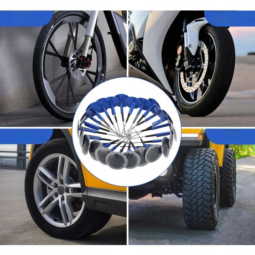 6mm tire plugs with patch - 10 pcs