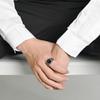 European and American Trend Jewelry Titanium Steel Black Gemstone Crown Ring Niche Literary and Retro High-end Trendy Men's Jewelry